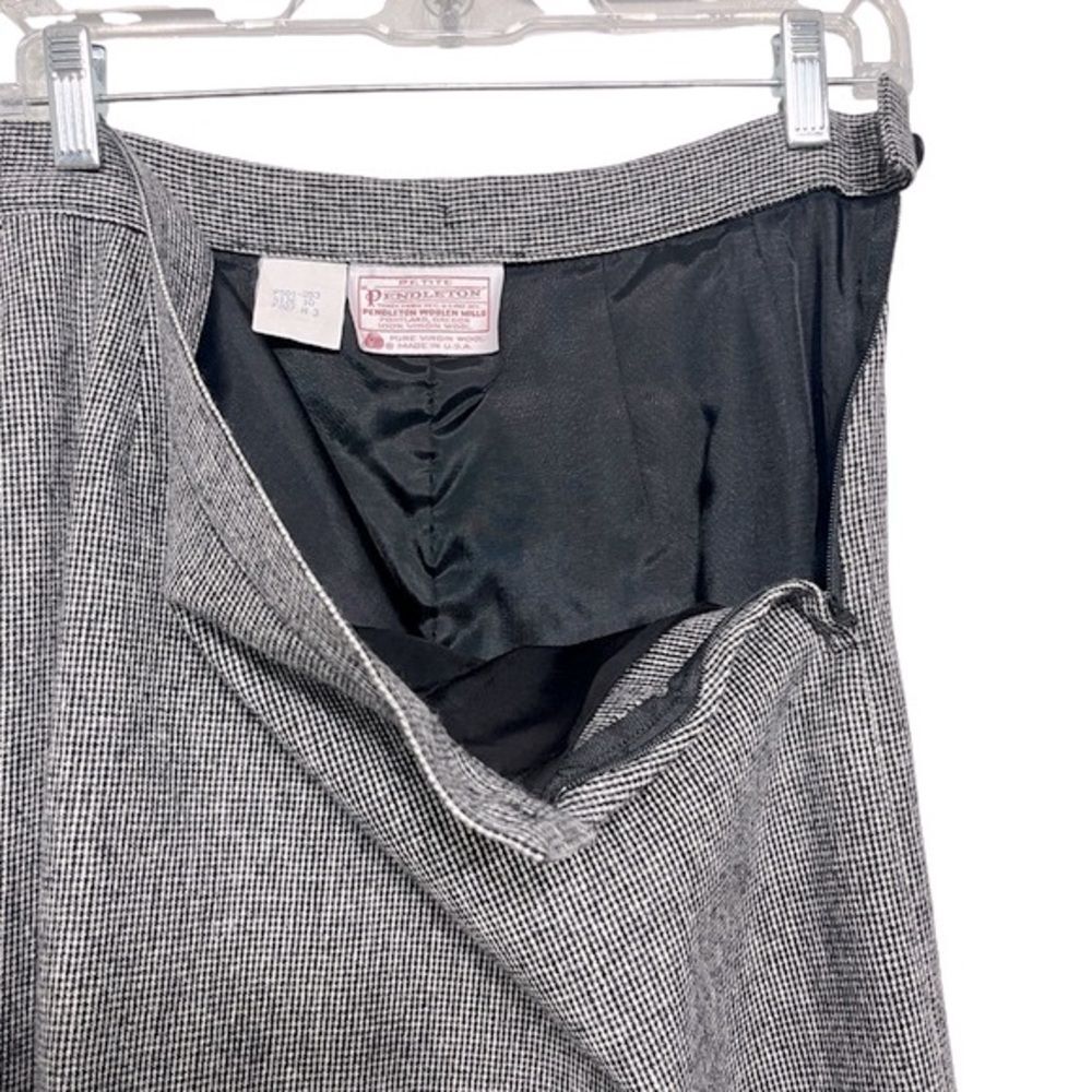 Vintage 80s Pendleton Virgin Wool Black White Hou… - image 6